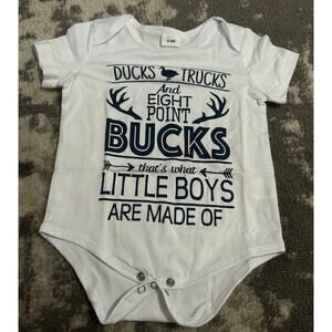 White Baby Boy That's What Boys Are Made Of Onesie Unbranded 6-9 Months (NWT)